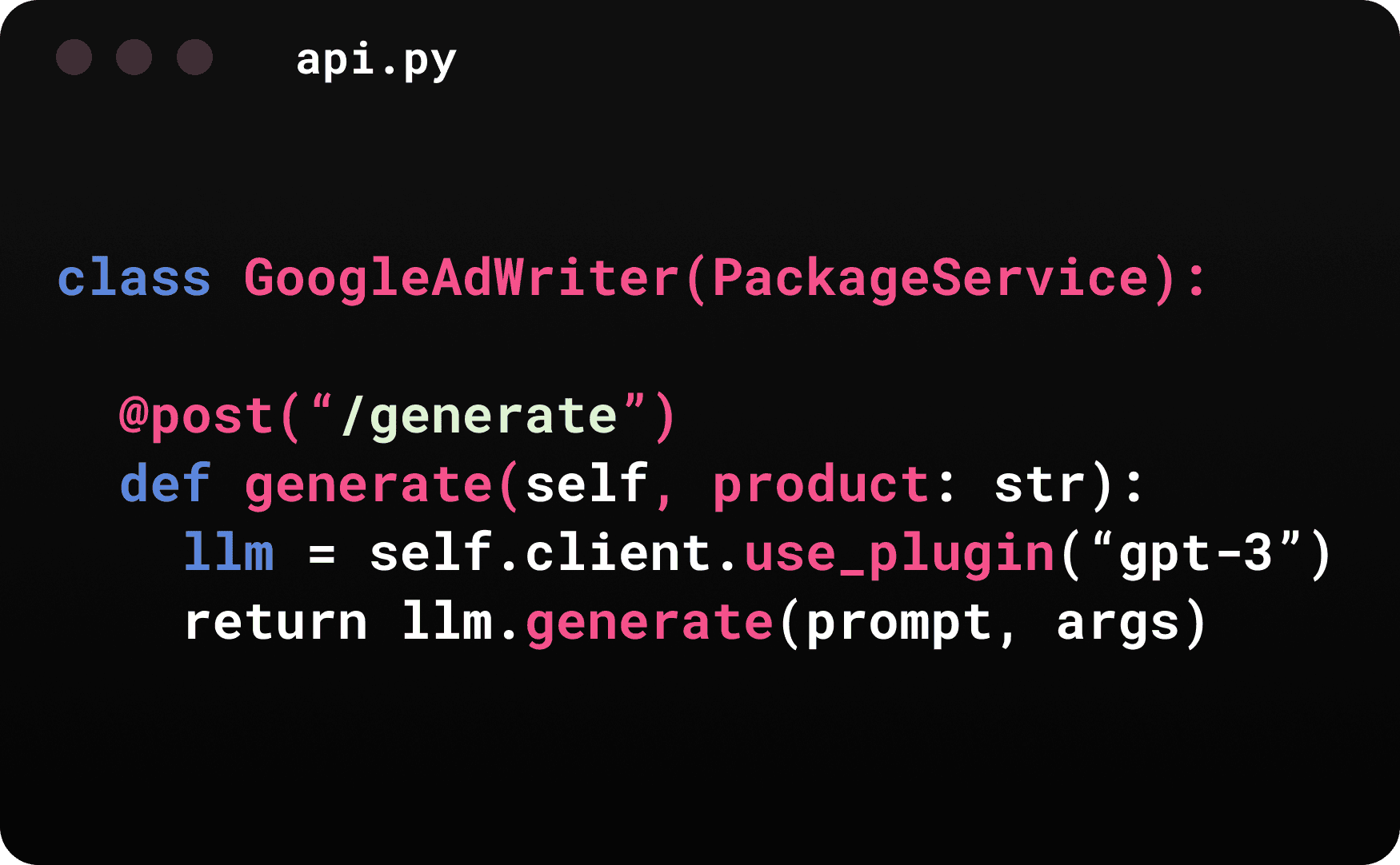 Customize api.py